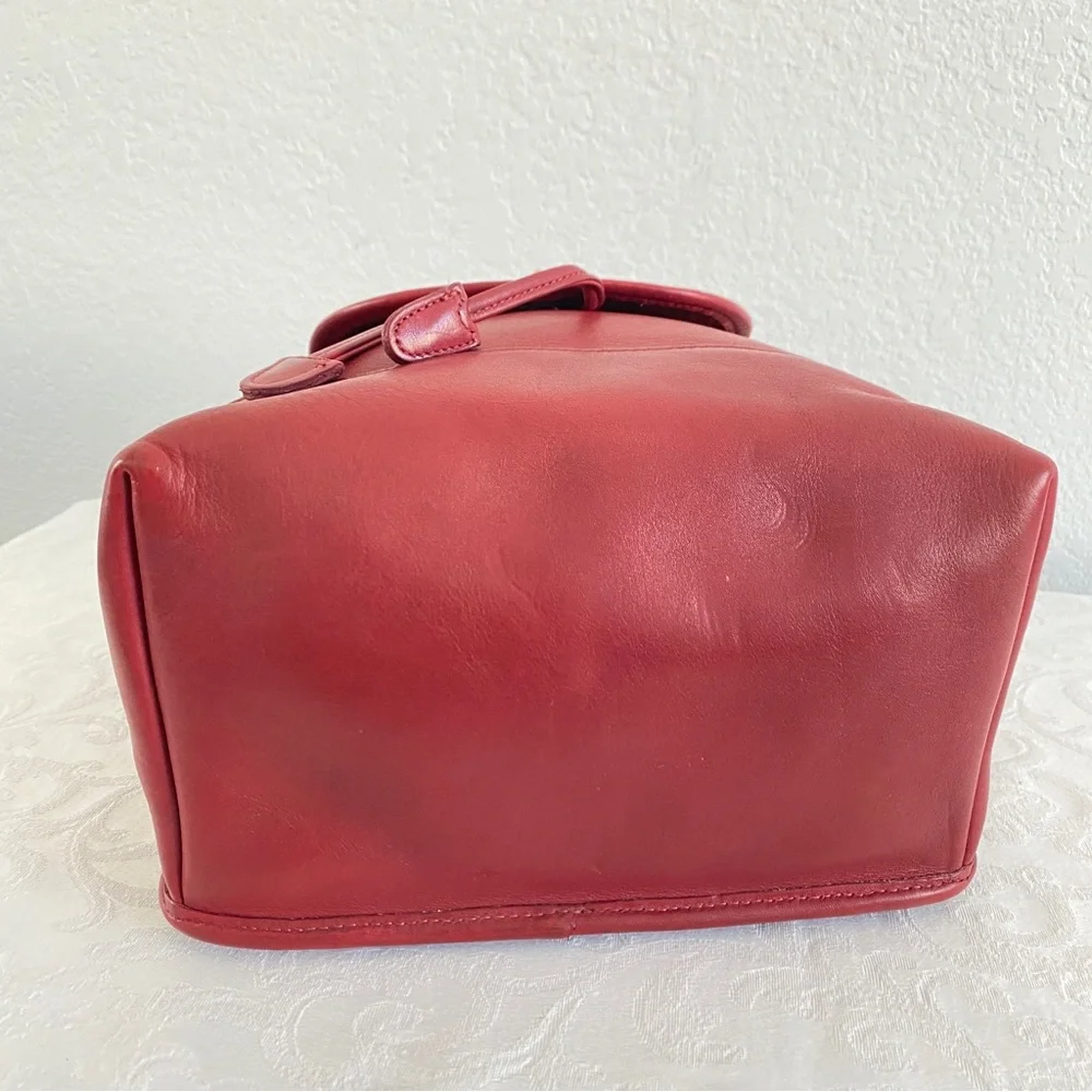 Vintage coach Leather Backpack red